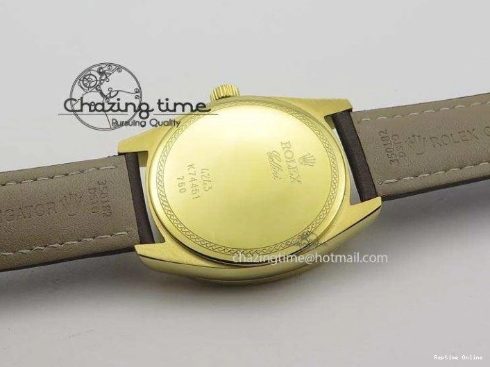 0406 Cellini Date YG White Numeral Dial On Brown Leather Strap A Affordable 3883